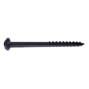 SABERDRIVE Wood Screw, #7, 2-1/2 in, Black Phosphate Steel Round Head Torx Drive, 107 PK 50323